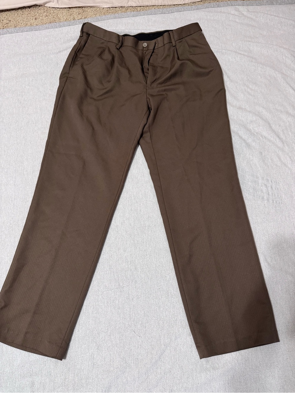 Haggar Men's Brown Dress Pants - Relaxed Straight